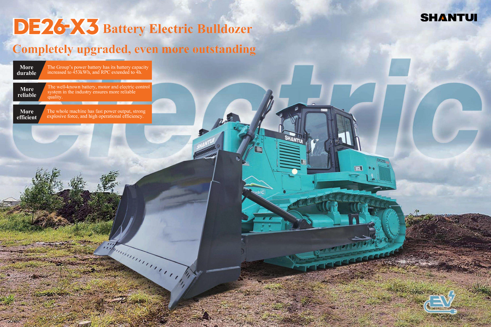 SHANTUI DE26-X3 BEV electric bulldozer