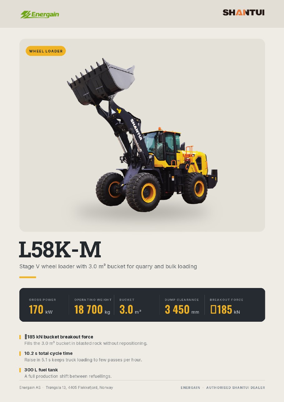 SHANTUI L58K-M wheel loader