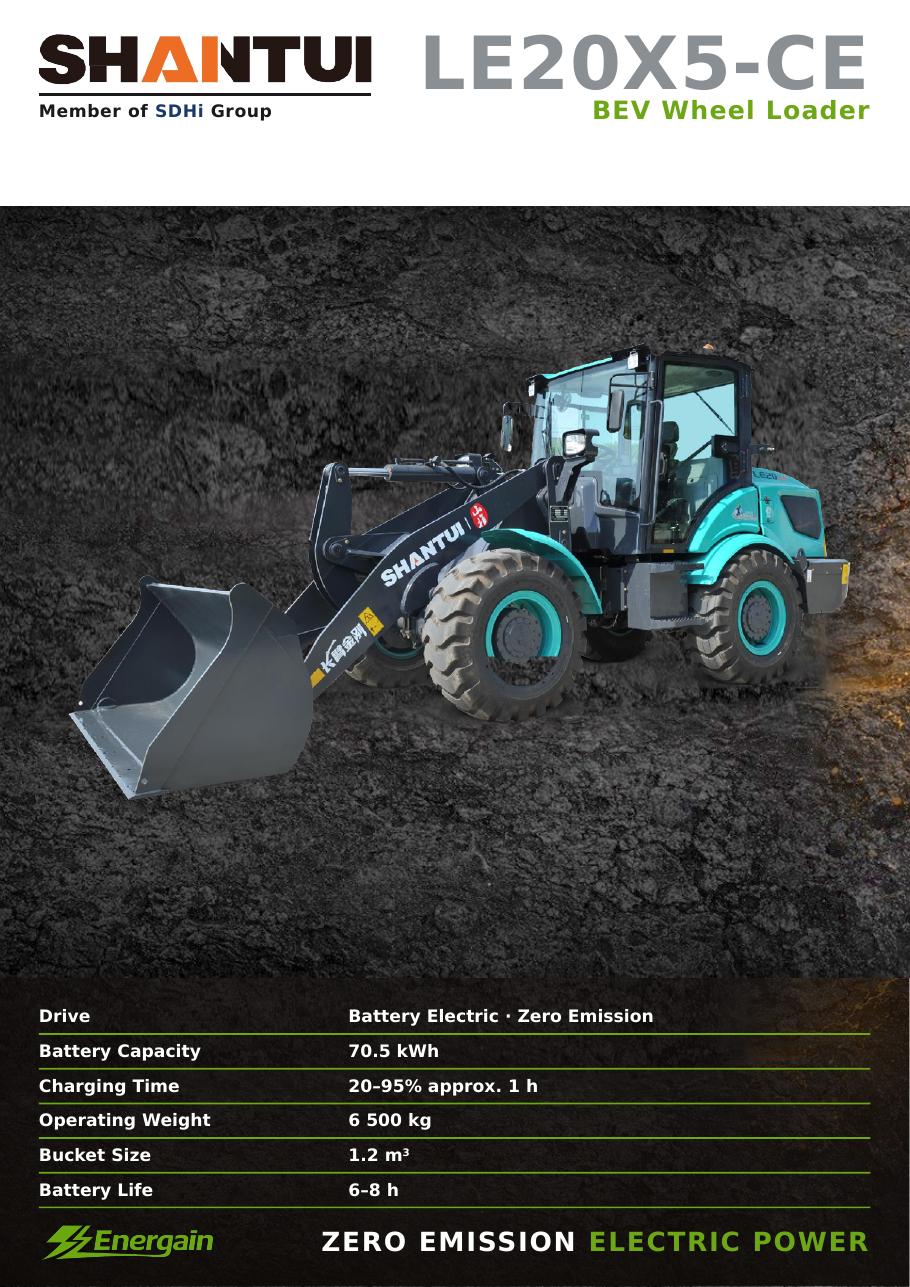 SHANTUI LE20X5-CE BEV electric wheel loader