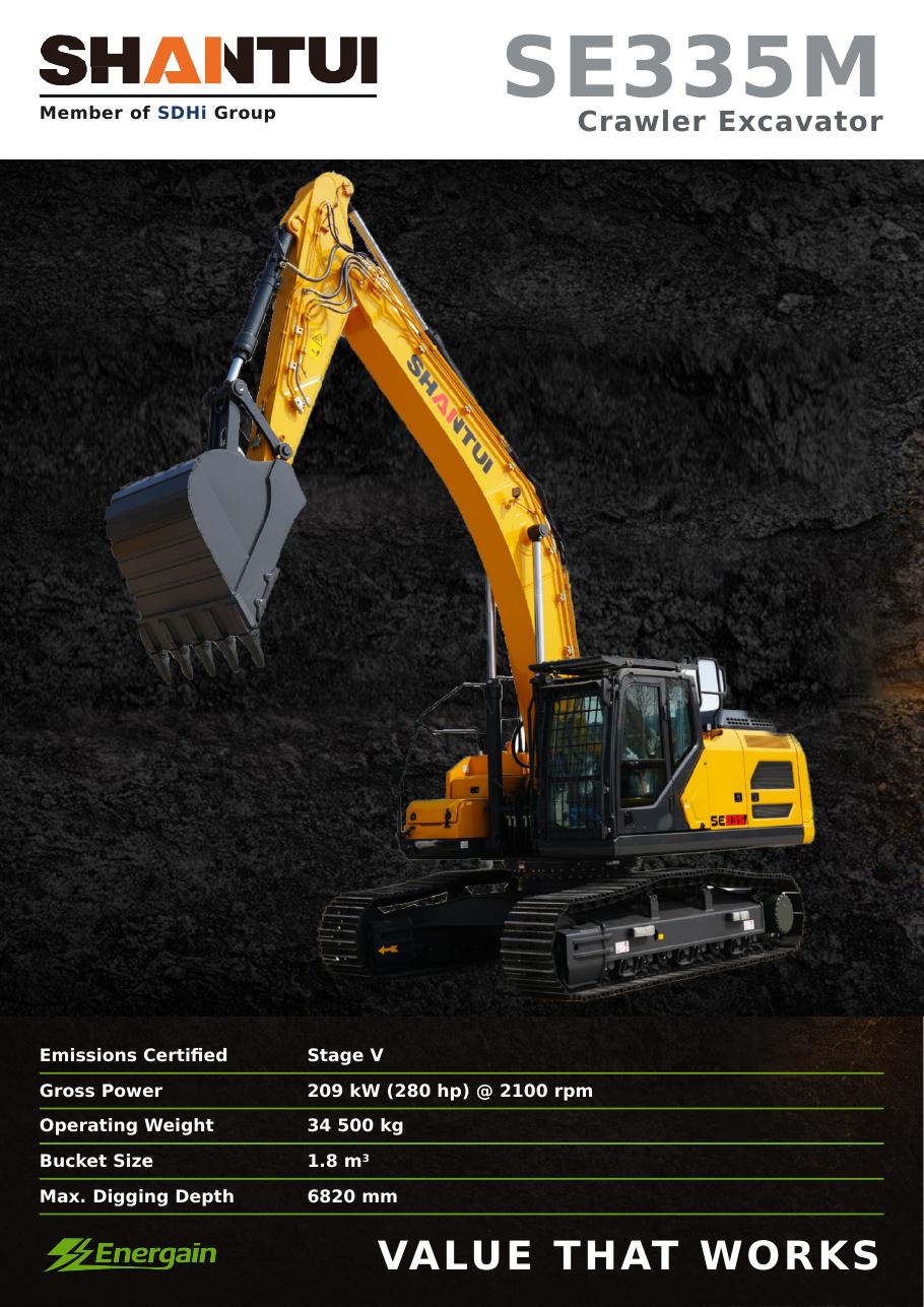 SHANTUI SE335M crawler excavator