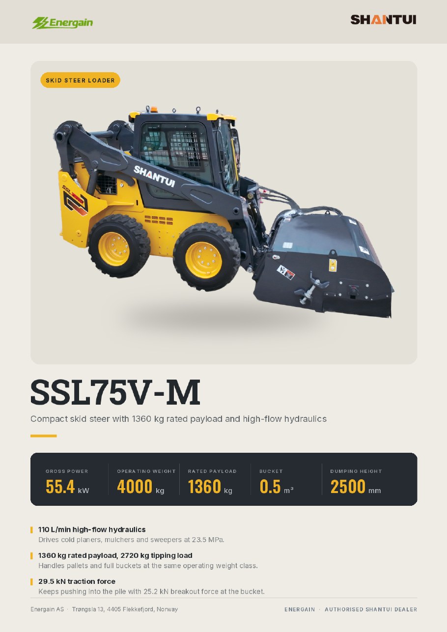 SHANTUI SSL75V-M skid steer loader